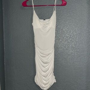 Windsor - White Ruched Dress